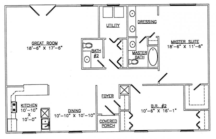 Simple Home Floor Plan Bedrooms: 2. bathrooms: 2